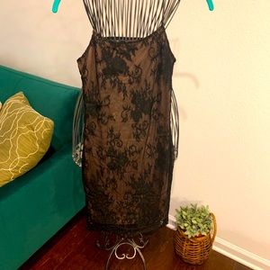 Black/pink lace minidress from H&M size 4